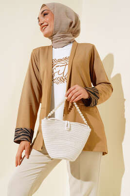 Pazarium - İçlikli Ceket İkili Takım Camel