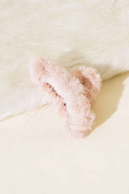 Peluş Mandal Toka Açık Pudra - Thumbnail