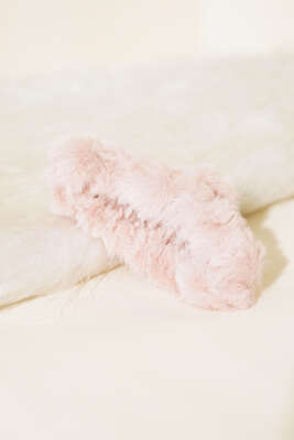 Peluş Mandal Toka Açık Pudra - Thumbnail