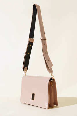 Çift Gözlü Askılı Çanta Pudra - Thumbnail