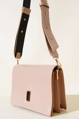 Çift Gözlü Askılı Çanta Pudra - Thumbnail