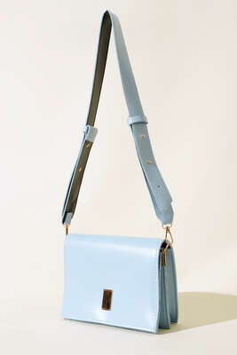 Çift Gözlü Askılı Çanta Mavi - Thumbnail