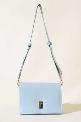 Çift Gözlü Askılı Çanta Mavi - Thumbnail