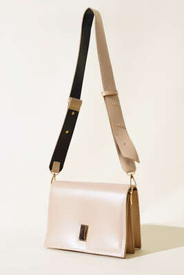 Çift Gözlü Askılı Çanta Latte - Thumbnail