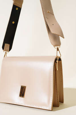 Çift Gözlü Askılı Çanta Latte - Thumbnail