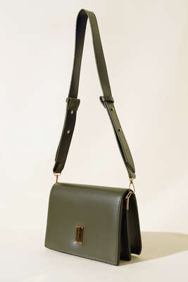 Çift Gözlü Askılı Çanta Haki - Thumbnail