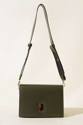 Çift Gözlü Askılı Çanta Haki - Thumbnail