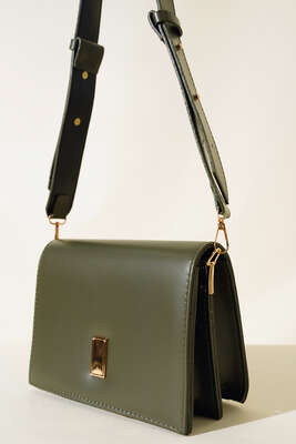 Çift Gözlü Askılı Çanta Haki - Thumbnail