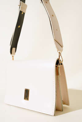 Çift Gözlü Askılı Çanta Bej - Thumbnail