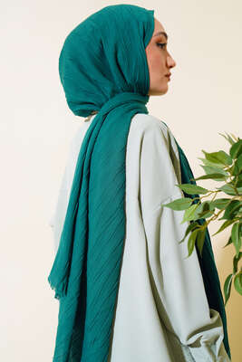 Piliseli Pamuk Şal Zümrüt - Thumbnail