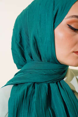 Piliseli Pamuk Şal Zümrüt - Thumbnail