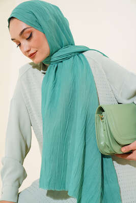 Pazarium - Piliseli Pamuk Şal Mint