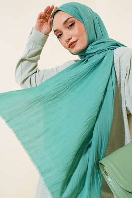 Piliseli Pamuk Şal Mint - Thumbnail