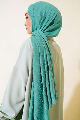 Piliseli Pamuk Şal Mint - Thumbnail