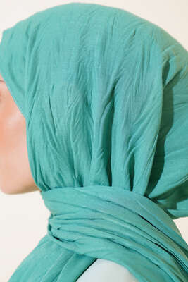 Piliseli Pamuk Şal Mint - Thumbnail