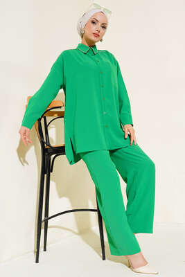 Pazarium - Taş Şerit Detaylı İkili Takım Benetton