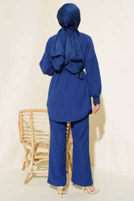 İpli Bürümcük Takım İndigo - Thumbnail