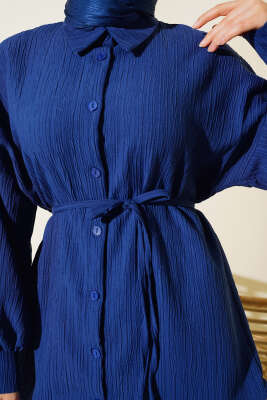 İpli Bürümcük Takım İndigo - Thumbnail