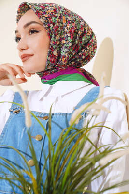 Çiçek Desen Elegance Eşarp Benetton - Thumbnail