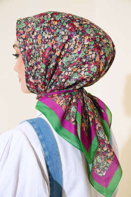 Çiçek Desen Elegance Eşarp Benetton - Thumbnail