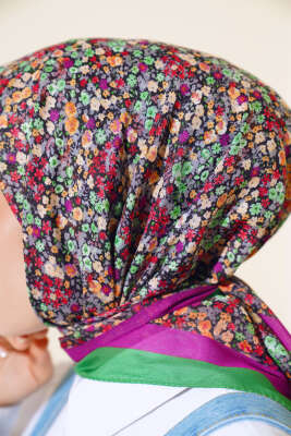 Çiçek Desen Elegance Eşarp Benetton - Thumbnail