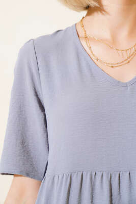 Ayrobin Elbise Gri - Thumbnail