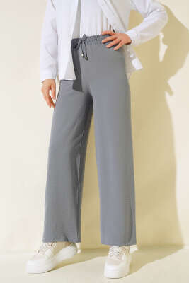 Ayrobin Bel Lastikli Pantolon Kayrak Grisi - Thumbnail