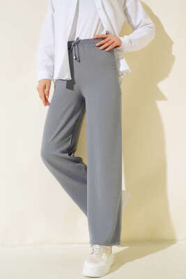 Ayrobin Bel Lastikli Pantolon Kayrak Grisi - Thumbnail