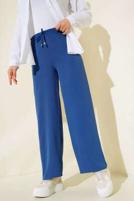 Ayrobin Bel Lastikli Pantolon İndigo - Thumbnail