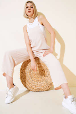 Pazarium - Askılı Tulum Bej