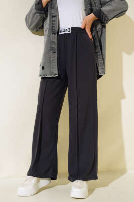 Balance Armalı Bol Paça Pantolon Antrasit - Thumbnail