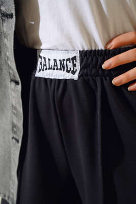 Balance Armalı Bol Paça Pantolon Antrasit - Thumbnail