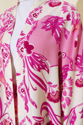 Etnik Desen Kimono İkili Takım Menekşe - Thumbnail