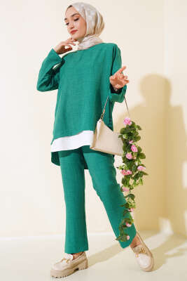 Garnili İkili Takım Yeşil - Thumbnail