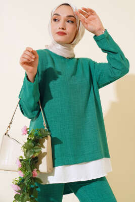 Garnili İkili Takım Yeşil - Thumbnail