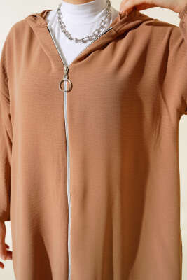 Arkası Pileli Ayrobin İkili Takım Vizon - Thumbnail