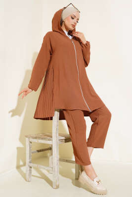 Arkası Pileli Ayrobin İkili Takım Taba - Thumbnail