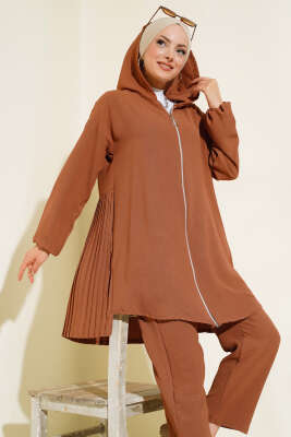 Arkası Pileli Ayrobin İkili Takım Taba - Thumbnail