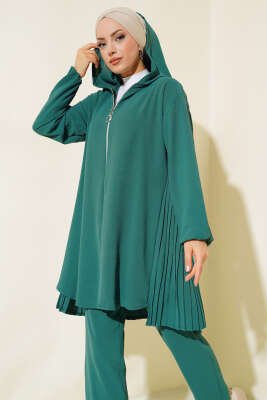 Arkası Pileli Ayrobin İkili Takım Petrol - Thumbnail