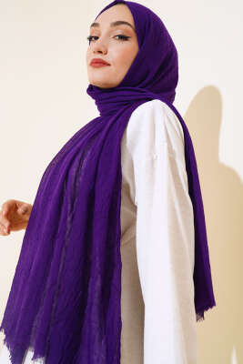 Organik Bambu Kraş Şal Menekşe - Thumbnail