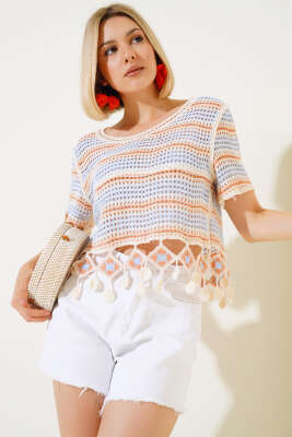 File Dantelli Bluz Oranj - Thumbnail