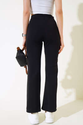 Çımalı Krep Pantolon Siyah - Thumbnail