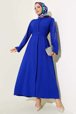 Pazarium - Kolu Taş Süslemeli Ferace Saks