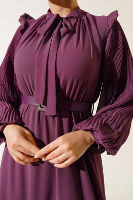 	 Kolları Piliseli Elbise Galibarda - Thumbnail