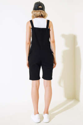 Paça Püsküllü Şortlu Slopet Siyah - Thumbnail