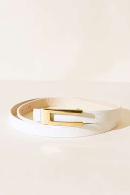 Pazarium - Tokalı Metal Kemer Beyaz