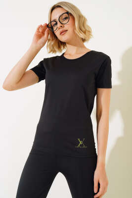 Pazarium - Termal Kısa Kol Body Siyah