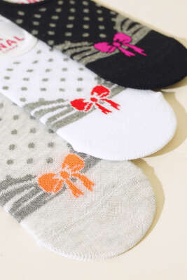 Karışık Desenli Bayan Babet Çorap Asorti 2 - Thumbnail