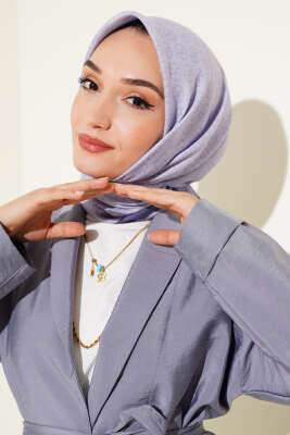 MK Desen Soft Eşarp Menekşe - Thumbnail