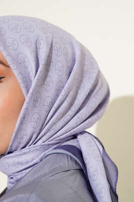 MK Desen Soft Eşarp Menekşe - Thumbnail